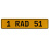 1 RAD 51  - Yellow Aluminum Street Sign Mancave Euro Plate Name Door Sign Wall