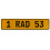 1 RAD 53  - Yellow Aluminum Street Sign Mancave Euro Plate Name Door Sign Wall
