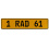 1 RAD 61  - Yellow Aluminum Street Sign Mancave Euro Plate Name Door Sign Wall