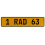 1 RAD 63  - Yellow Aluminum Street Sign Mancave Euro Plate Name Door Sign Wall
