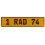 1 RAD 74  - Yellow Aluminum Street Sign Mancave Euro Plate Name Door Sign Wall