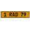 1 RAD 79  - Yellow Aluminum Street Sign Mancave Euro Plate Name Door Sign Wall