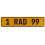 1 RAD 99  - Yellow Aluminum Street Sign Mancave Euro Plate Name Door Sign Wall