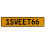 1SWEET66  - Yellow Aluminum Street Sign Mancave Euro Plate Name Door Sign Wall