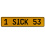 1 SICK 53  - Yellow Aluminum Street Sign Mancave Euro Plate Name Door Sign Wall