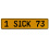 1 SICK 73  - Yellow Aluminum Street Sign Mancave Euro Plate Name Door Sign Wall