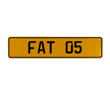 FAT 05  - Yellow Aluminum Street Sign Mancave Euro Plate Name Door Sign Wall