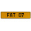 FAT 07  - Yellow Aluminum Street Sign Mancave Euro Plate Name Door Sign Wall