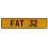 FAT 32  - Yellow Aluminum Street Sign Mancave Euro Plate Name Door Sign Wall