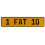 1 FAT 10  - Yellow Aluminum Street Sign Mancave Euro Plate Name Door Sign Wall