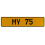 MY 75  - Yellow Aluminum Street Sign Mancave Euro Plate Name Door Sign Wall Art