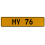 MY 76  - Yellow Aluminum Street Sign Mancave Euro Plate Name Door Sign Wall Art