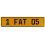 1 FAT 05  - Yellow Aluminum Street Sign Mancave Euro Plate Name Door Sign Wall