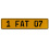 1 FAT 07  - Yellow Aluminum Street Sign Mancave Euro Plate Name Door Sign Wall