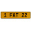 1 FAT 22  - Yellow Aluminum Street Sign Mancave Euro Plate Name Door Sign Wall