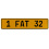 1 FAT 32  - Yellow Aluminum Street Sign Mancave Euro Plate Name Door Sign Wall
