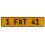 1 FAT 41  - Yellow Aluminum Street Sign Mancave Euro Plate Name Door Sign Wall