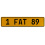 1 FAT 89  - Yellow Aluminum Street Sign Mancave Euro Plate Name Door Sign Wall
