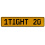 1TIGHT 20  - Yellow Aluminum Street Sign Mancave Euro Plate Name Door Sign Wall