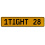 1TIGHT 28  - Yellow Aluminum Street Sign Mancave Euro Plate Name Door Sign Wall