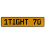 1TIGHT 70  - Yellow Aluminum Street Sign Mancave Euro Plate Name Door Sign Wall