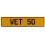 WET 50  - Yellow Aluminum Street Sign Mancave Euro Plate Name Door Sign Wall