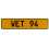 WET 94  - Yellow Aluminum Street Sign Mancave Euro Plate Name Door Sign Wall