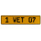 1 WET 07  - Yellow Aluminum Street Sign Mancave Euro Plate Name Door Sign Wall