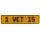 1 WET 15  - Yellow Aluminum Street Sign Mancave Euro Plate Name Door Sign Wall
