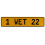 1 WET 22  - Yellow Aluminum Street Sign Mancave Euro Plate Name Door Sign Wall