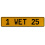 1 WET 25  - Yellow Aluminum Street Sign Mancave Euro Plate Name Door Sign Wall