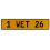 1 WET 26  - Yellow Aluminum Street Sign Mancave Euro Plate Name Door Sign Wall