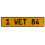 1 WET 84  - Yellow Aluminum Street Sign Mancave Euro Plate Name Door Sign Wall