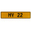 MY 22  - Yellow Aluminum Street Sign Mancave Euro Plate Name Door Sign Wall Art