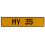 MY 35  - Yellow Aluminum Street Sign Mancave Euro Plate Name Door Sign Wall Art