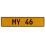 MY 46  - Yellow Aluminum Street Sign Mancave Euro Plate Name Door Sign Wall Art
