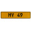 MY 49  - Yellow Aluminum Street Sign Mancave Euro Plate Name Door Sign Wall Art