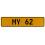 MY 62  - Yellow Aluminum Street Sign Mancave Euro Plate Name Door Sign Wall Art