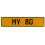 MY 80  - Yellow Aluminum Street Sign Mancave Euro Plate Name Door Sign Wall Art