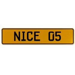 NICE 05  - Yellow Aluminum Street Sign Mancave Euro Plate Name Door Sign Wall