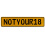 NOTYOUR18  - Yellow Aluminum Street Sign Mancave Euro Plate Name Door Sign Wall