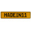 MADEIN11  - Yellow Aluminum Street Sign Mancave Euro Plate Name Door Sign Wall