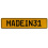 MADEIN31  - Yellow Aluminum Street Sign Mancave Euro Plate Name Door Sign Wall