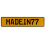 MADEIN77  - Yellow Aluminum Street Sign Mancave Euro Plate Name Door Sign Wall