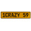 1CRAZY 59  - Yellow Aluminum Street Sign Mancave Euro Plate Name Door Sign Wall
