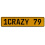1CRAZY 79  - Yellow Aluminum Street Sign Mancave Euro Plate Name Door Sign Wall