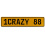 1CRAZY 88  - Yellow Aluminum Street Sign Mancave Euro Plate Name Door Sign Wall