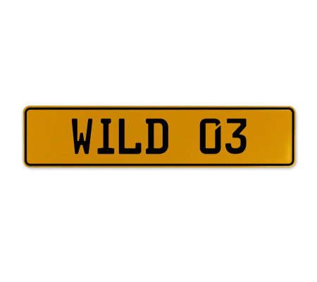 WILD 03  - Yellow Aluminum Street Sign Mancave Euro Plate Name Door Sign Wall