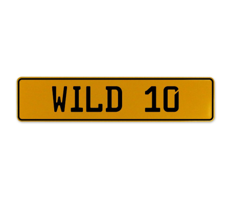 WILD 10  - Yellow Aluminum Street Sign Mancave Euro Plate Name Door Sign Wall