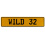 WILD 32  - Yellow Aluminum Street Sign Mancave Euro Plate Name Door Sign Wall